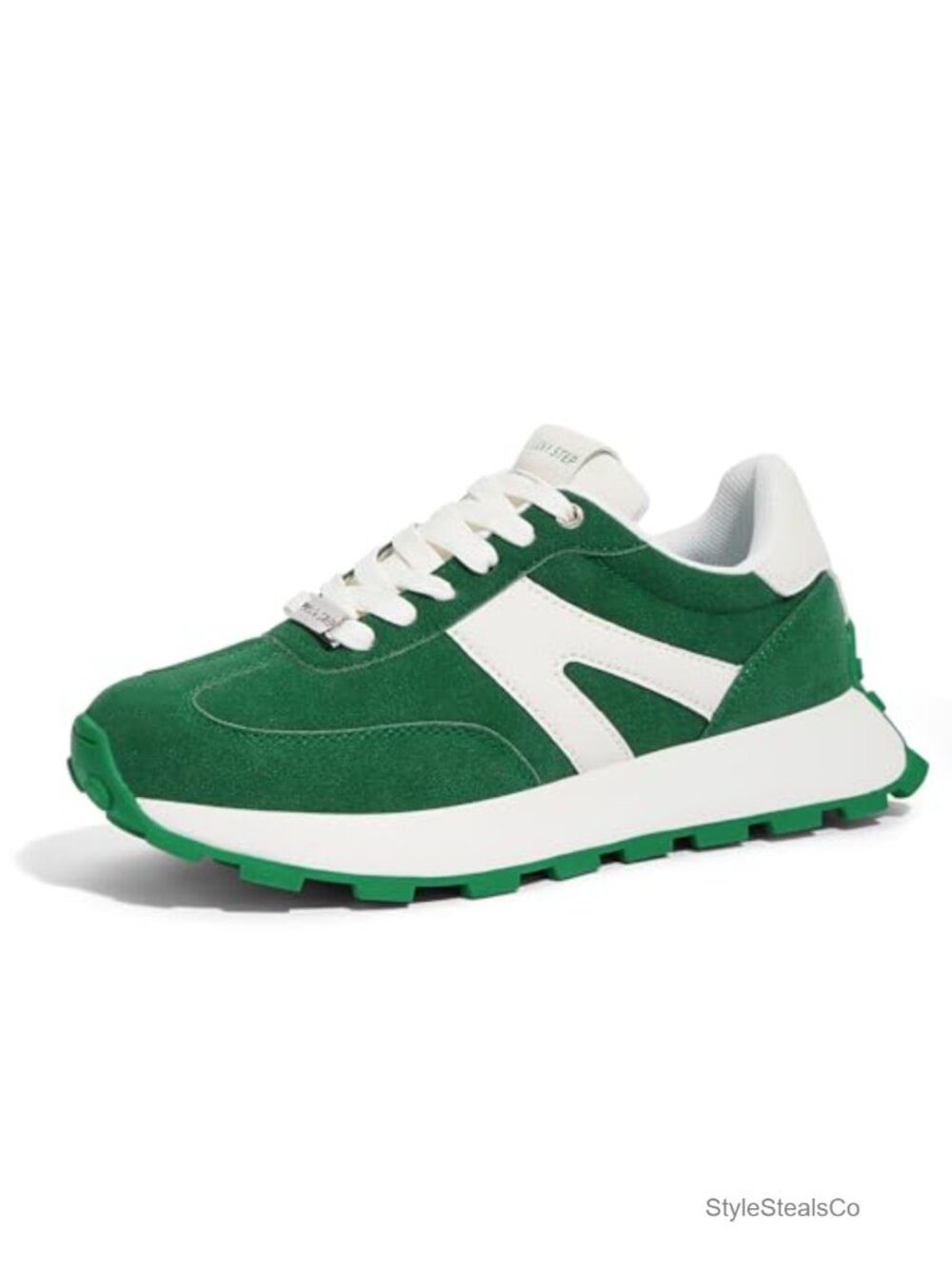 Platform Retro Fashion Sneakers Lace-Up Textile Running Shoes